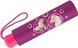 Scout Kinder-Taschenschirm mit reflektierendem Streifen Pink...